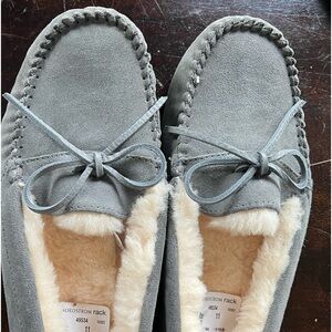 Brand new never worn UGG slippers in muted gray.